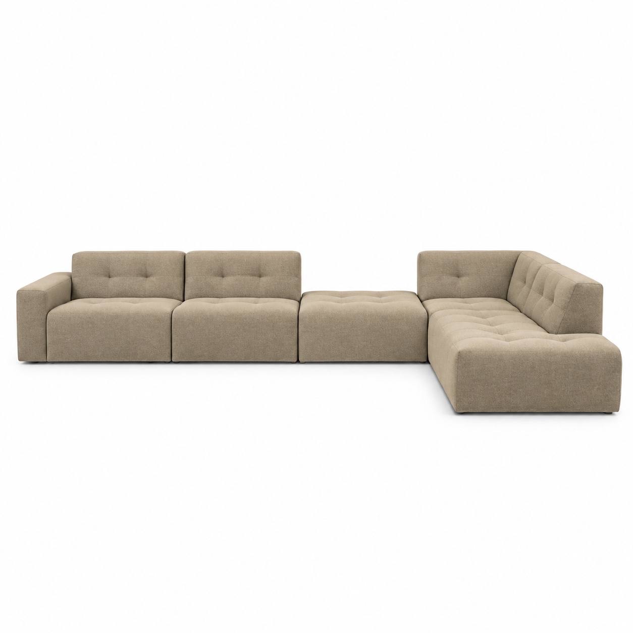 Sofa MAXEL (Open corner) (Modular) — digital front-view visualization, original upholstery retained